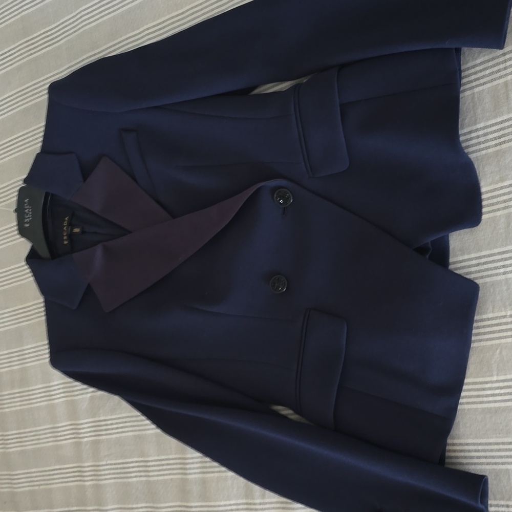 Escada Women's Navy Blue Pant Suit , Sz 38 NWOT